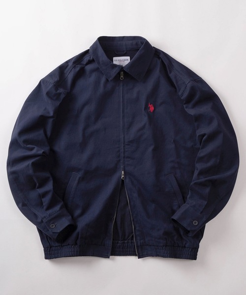 U.S. POLO ASSN.(ユーエスポロアッスン)の「【80】【U.S.POLO ASSN./ユーエス ポロアッスン】ワンポイントロゴ刺繍 コットンツイル ハリントンジャケット スイングトップ(ブルゾン・メンズ・ベージュ/ネイビー/ブラック・M/L)」の3枚目の写真