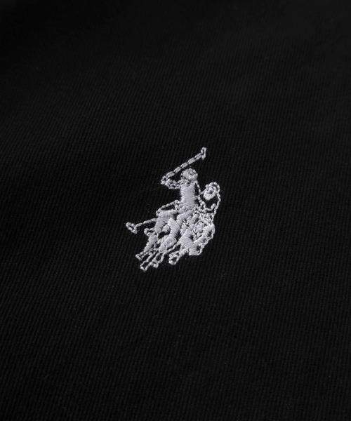 U.S. POLO ASSN.(ユーエスポロアッスン)の「【80】【U.S.POLO ASSN./ユーエス ポロアッスン】ワンポイントロゴ刺繍 コットンツイル ハリントンジャケット スイングトップ(ブルゾン・メンズ・ベージュ/ネイビー/ブラック・M/L)」の6枚目の写真