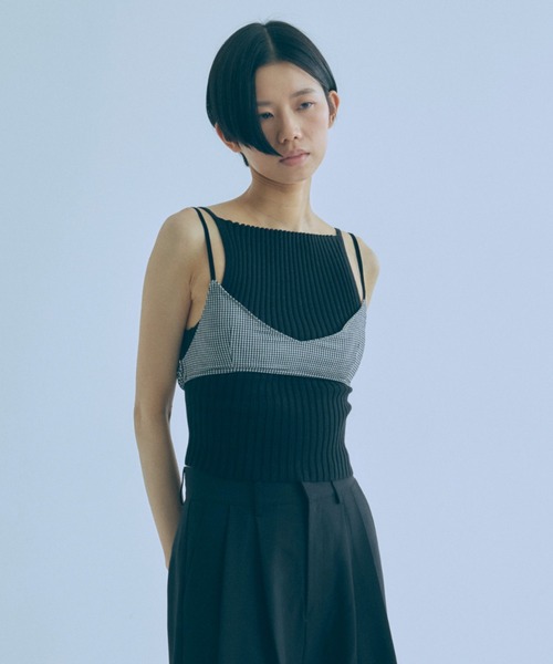 EN NEUME(エンノイム)の「Rib Boat Knit Cami(ニット/セーター・レディース・ブラック/レッド/ブラウン・FREE)」の5枚目の写真