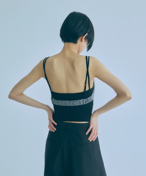 EN NEUME(エンノイム)の「Rib Boat Knit Cami(ニット/セーター・レディース・ブラック/レッド/ブラウン・FREE)」の7枚目の写真