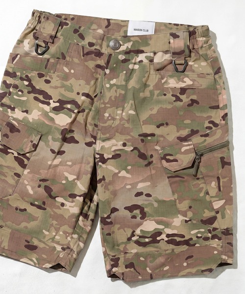MAISON CLUB（メゾンクラブ）の「【MAISON CLUB】Military Cargo Shorts /　ミリタリーカーゴショーツ KNF-YI（その他パンツ・メンズ・ブラック/カーキ/マルチ・XL/2XL）」の5枚目の写真