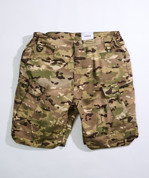 MAISON CLUB（メゾンクラブ）の「【MAISON CLUB】Military Cargo Shorts /　ミリタリーカーゴショーツ KNF-YI（その他パンツ・メンズ・ブラック/カーキ/マルチ・XL/2XL）」の4枚目の写真