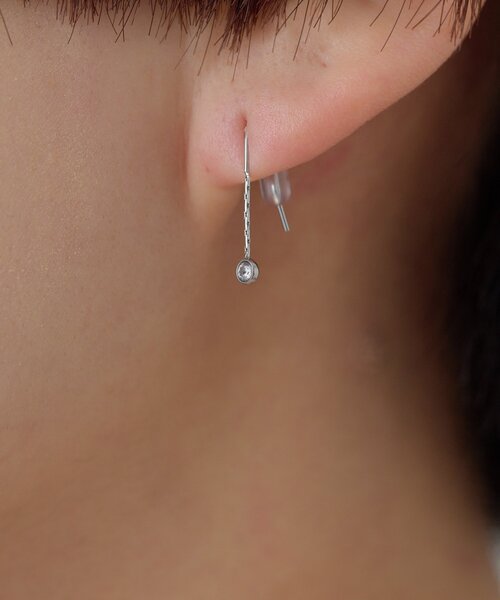 ear PAPILLONNER（イアパピヨネ）の「《金属アレルギー対応/ステンレス》ミニフックピアス（ピアス（両耳用）・レディース・ゴールド/シルバー・FREE）」の9枚目の写真