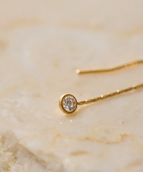 ear PAPILLONNER（イアパピヨネ）の「《金属アレルギー対応/ステンレス》ミニフックピアス（ピアス（両耳用）・レディース・ゴールド/シルバー・FREE）」の11枚目の写真