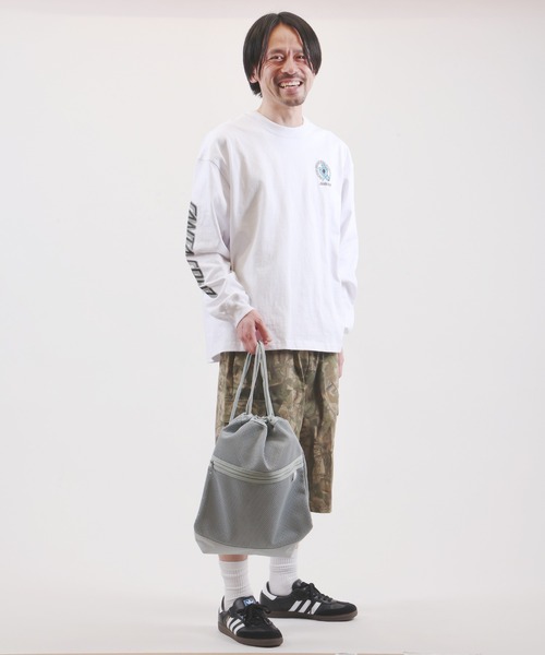 adidas(アディダス)の「adidas/アディダス メッシュジムバッグ SW906(エコバッグ/サブバッグ・メンズ・ブラック/ミント・FREE)」の5枚目の写真