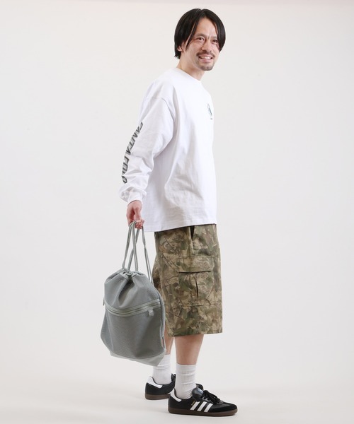 adidas(アディダス)の「adidas/アディダス メッシュジムバッグ SW906(エコバッグ/サブバッグ・メンズ・ブラック/ミント・FREE)」の6枚目の写真