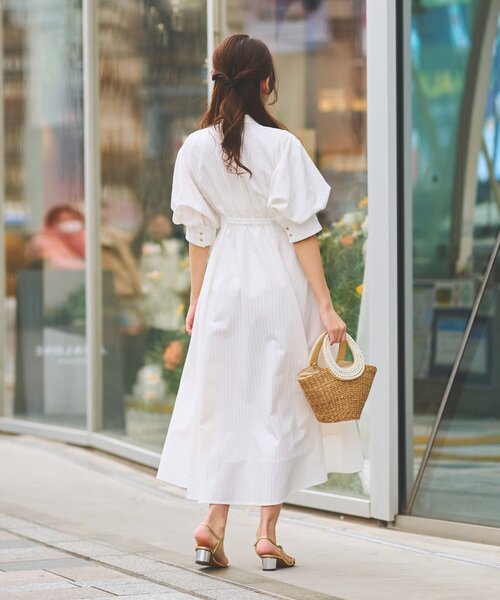 La boutique BonBon（ラブティックボンボン）の「【sana監修・最強愛されワンピ】ストライプフレアシャツワンピース（ワンピース・レディース・ブルー/ホワイト/ピンク・38/36）」の13枚目の写真