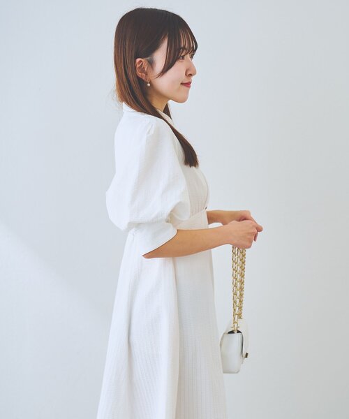 La boutique BonBon（ラブティックボンボン）の「【sana監修・最強愛されワンピ】ストライプフレアシャツワンピース（ワンピース・レディース・ブルー/ホワイト/ピンク・38/36）」の18枚目の写真