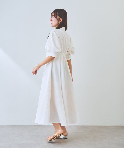 La boutique BonBon（ラブティックボンボン）の「【sana監修・最強愛されワンピ】ストライプフレアシャツワンピース（ワンピース・レディース・ブルー/ホワイト/ピンク・38/36）」の22枚目の写真