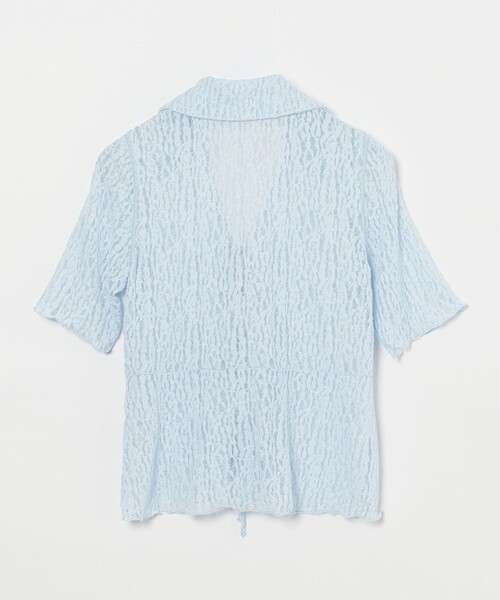 EMMEL REFINES(エメルリファインズ)の「<EMMEL REFINES>カットレース リボン トップス(Tシャツ/カットソー・レディース・ライトブルー/ブラック/オフホワイト・FREE)」の18枚目の写真