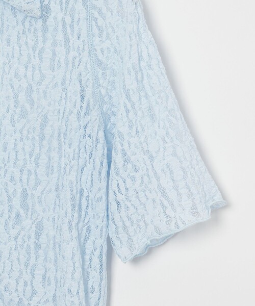 EMMEL REFINES(エメルリファインズ)の「<EMMEL REFINES>カットレース リボン トップス(Tシャツ/カットソー・レディース・ライトブルー/ブラック/オフホワイト・FREE)」の20枚目の写真