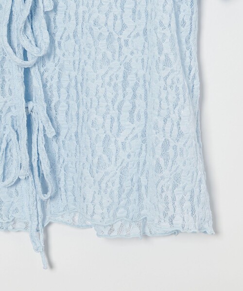 EMMEL REFINES(エメルリファインズ)の「<EMMEL REFINES>カットレース リボン トップス(Tシャツ/カットソー・レディース・ライトブルー/ブラック/オフホワイト・FREE)」の21枚目の写真