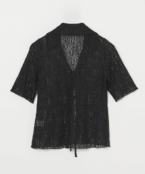 EMMEL REFINES(エメルリファインズ)の「<EMMEL REFINES>カットレース リボン トップス(Tシャツ/カットソー・レディース・ライトブルー/ブラック/オフホワイト・FREE)」の8枚目の写真