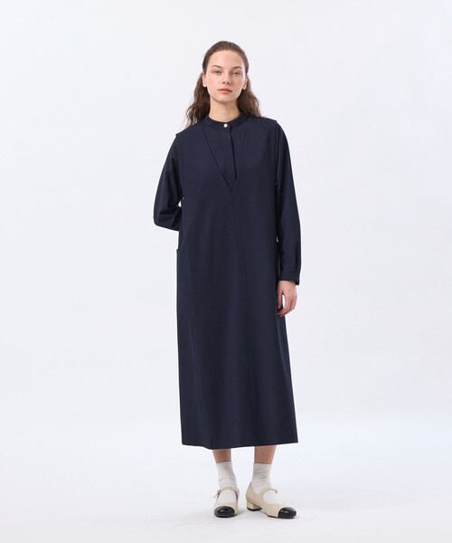 MACKINTOSH PHILOSOPHY(マッキントッシュ フィロソフィー)の「【CRANWELL SHIRTS(クランウェルシャツ)】ウールトロピカル(シャツ/ブラウス・レディース・ダークネイビー/チャコールグレー・36/38)」の10枚目の写真