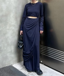 Ameri（アメリ）の「WAIST TIE LAYERD DRESS（ワンピース）」