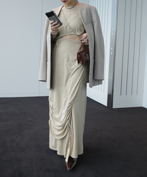 WAIST TIE LAYERD DRESS（ワンピース）｜Ameri（アメリ）の