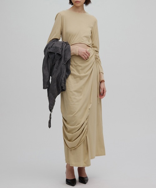 ワンピース ameri vintage WAIST TIE LAYERD DRESS WAIST TIE LAYERD DRESS