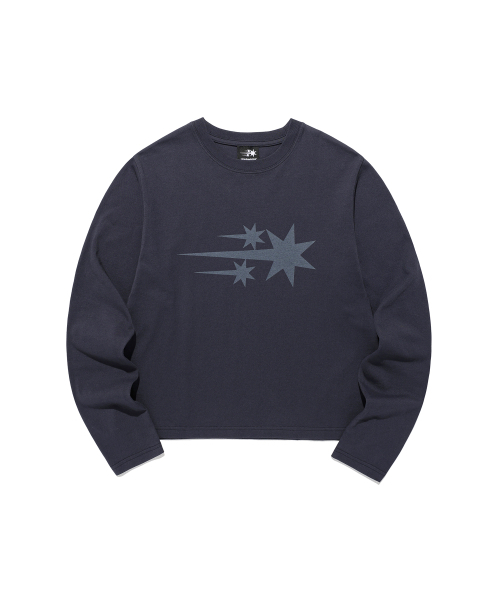 NICE GHOST CLUB（ナイスゴーストクラブ）の「3STAR LS TEE_PURPLE(NG2GSUT561A)（Tシャツ/カットソー・レディース・パープル・SMALL/MEDIUM/LARGE）」の2枚目の写真