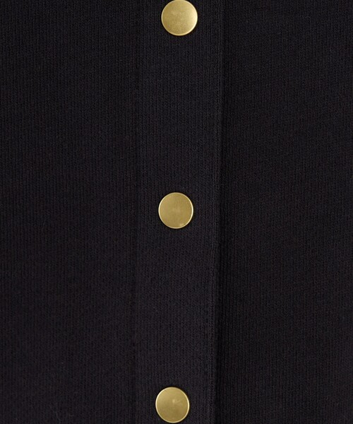 To b. by agnes b.（トゥービーバイアニエスベー）の「コットン フレンチ テリー パフ カーディガン（カーディガン/ボレロ・レディース・ブラック・38/40）」の3枚目の写真