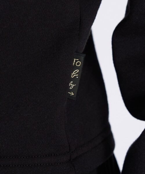 To b. by agnes b.（トゥービーバイアニエスベー）の「コットン フレンチ テリー パフ カーディガン（カーディガン/ボレロ・レディース・ブラック・38/40）」の2枚目の写真