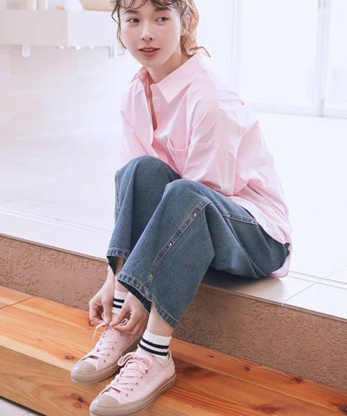 CONVERSE（コンバース）の「CONVERSE×earth ALL FLW OX（スニーカー・レディース・オフホワイト/ピンク・23cm/22.5cm/24.5cm/24cm/23.5cm）」の11枚目の写真
