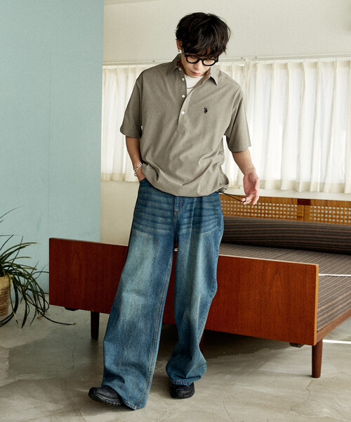 U.S. POLO ASSN.(ユーエスポロアッスン)の「U.S. POLO ASSN.U.S. POLO ASSN. × PUBLUX/ユーエスポロアッスン 別注 ワンポイント プルオーバー シャツ 限定展開(シャツ/ブラウス・メンズ・グレー/チャコールグレー/ブラック/サックスブルー・S/M/L)」の9枚目の写真