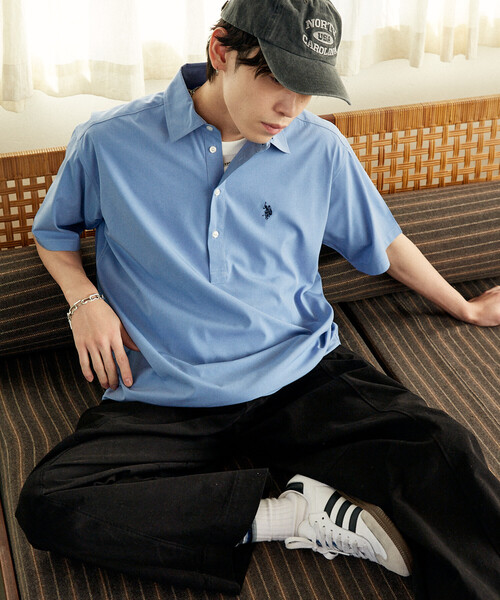 U.S. POLO ASSN.(ユーエスポロアッスン)の「U.S. POLO ASSN.U.S. POLO ASSN. × PUBLUX/ユーエスポロアッスン 別注 ワンポイント プルオーバー シャツ 限定展開(シャツ/ブラウス・メンズ・グレー/チャコールグレー/ブラック/サックスブルー・S/M/L)」の15枚目の写真