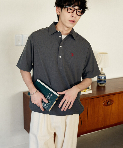 U.S. POLO ASSN.(ユーエスポロアッスン)の「U.S. POLO ASSN.U.S. POLO ASSN. × PUBLUX/ユーエスポロアッスン 別注 ワンポイント プルオーバー シャツ 限定展開(シャツ/ブラウス・メンズ・グレー/チャコールグレー/ブラック/サックスブルー・S/M/L)」の22枚目の写真