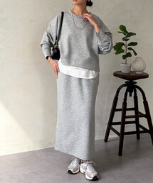 Chez toi | 【タイパ・コスパ最強】ボンディングプルオーバー×ナロースカート(つなぎ/オールインワン)