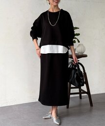 Chez toi | 【タイパ・コスパ最強】ボンディングプルオーバー×ナロースカート(つなぎ/オールインワン)