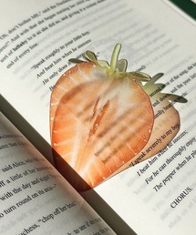Vini（ヴィニ）の「フルーツ Bookmark 透明栞 しおり ブックマーカー（本）」