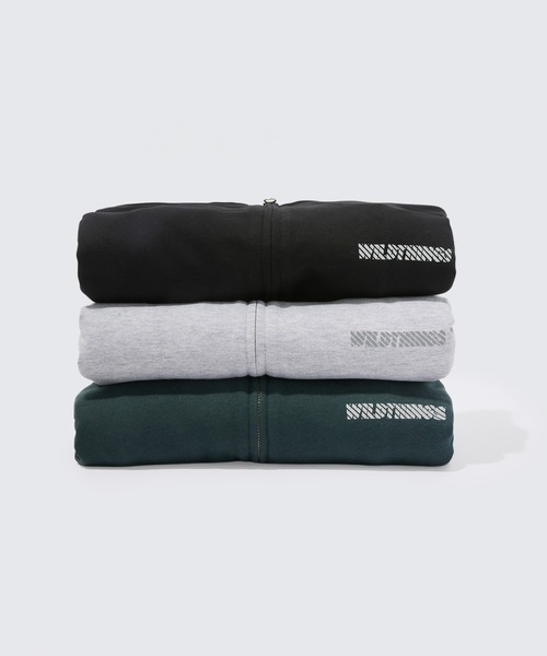 WILD THINGS（ワイルドシングス）の「トレーニングスウェットパーカー│TRAINING SWEAT PARKA（パーカー・メンズ・グレー/グリーン系その他/ブラック・M/L/XL/S）」の7枚目の写真