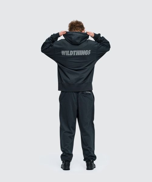 WILD THINGS（ワイルドシングス）の「トレーニングスウェットパーカー│TRAINING SWEAT PARKA（パーカー・メンズ・グレー/グリーン系その他/ブラック・M/L/XL/S）」の10枚目の写真