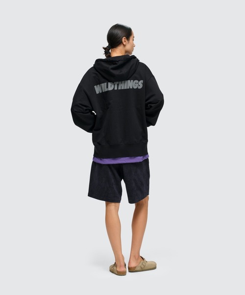 WILD THINGS（ワイルドシングス）の「トレーニングスウェットパーカー│TRAINING SWEAT PARKA（パーカー・メンズ・グレー/グリーン系その他/ブラック・M/L/XL/S）」の12枚目の写真