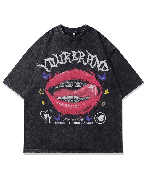 Evo+Revo(エボレボ)の「”古着感ガチT” グラフィックビンテージ加工グラフィックTシャツ(Tシャツ/カットソー・メンズ・ブラック系4/ブラック系3/ブラック系1/ブラック系2/ブラック系6/ブラック系5・L/M)」の2枚目の写真