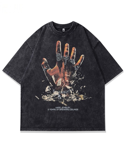 Evo+Revo(エボレボ)の「”古着感ガチT” グラフィックビンテージ加工グラフィックTシャツ(Tシャツ/カットソー・メンズ・ブラック系4/ブラック系3/ブラック系1/ブラック系2/ブラック系6/ブラック系5・L/M)」の4枚目の写真
