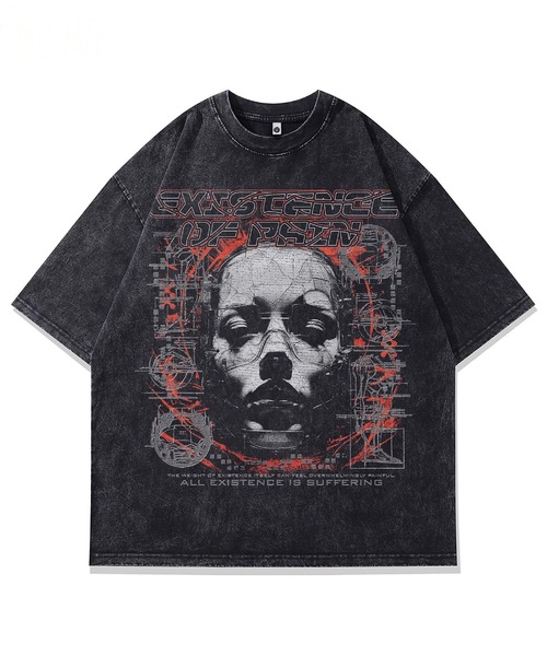 Evo+Revo(エボレボ)の「”古着感ガチT” グラフィックビンテージ加工グラフィックTシャツ(Tシャツ/カットソー・メンズ・ブラック系4/ブラック系3/ブラック系1/ブラック系2/ブラック系6/ブラック系5・L/M)」の5枚目の写真