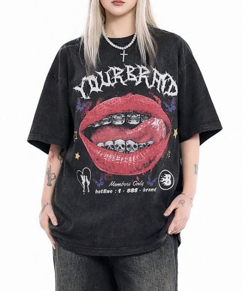 Evo+Revo(エボレボ)の「”古着感ガチT” グラフィックビンテージ加工グラフィックTシャツ(Tシャツ/カットソー・メンズ・ブラック系4/ブラック系3/ブラック系1/ブラック系2/ブラック系6/ブラック系5・L/M)」の8枚目の写真