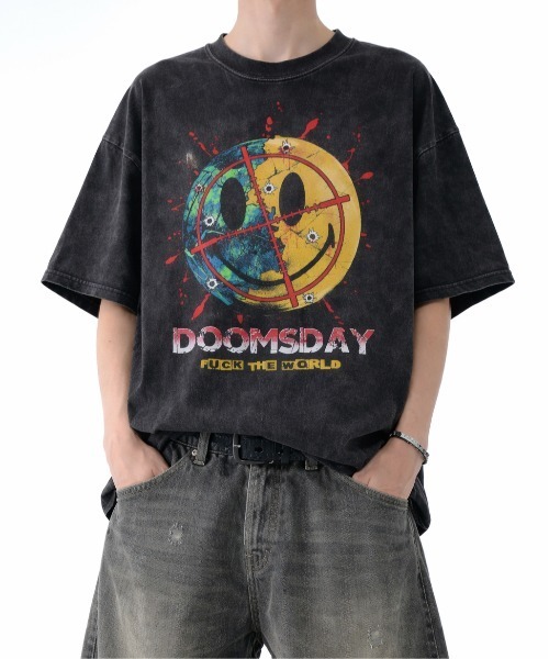 Evo+Revo(エボレボ)の「”古着感ガチT” グラフィックビンテージ加工グラフィックTシャツ(Tシャツ/カットソー・メンズ・ブラック系4/ブラック系3/ブラック系1/ブラック系2/ブラック系6/ブラック系5・L/M)」の9枚目の写真
