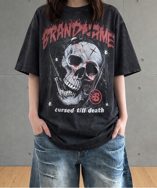 Evo+Revo(エボレボ)の「”古着感ガチT” グラフィックビンテージ加工グラフィックTシャツ(Tシャツ/カットソー・メンズ・ブラック系4/ブラック系3/ブラック系1/ブラック系2/ブラック系6/ブラック系5・L/M)」の12枚目の写真
