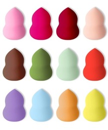 REBALANCE | マルチカラー メイクスポンジ　12個セット(パフ・スポンジ)