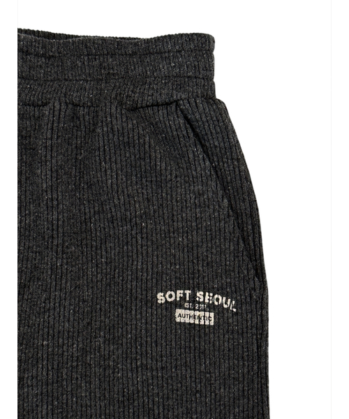 SOFT SEOUL（ソフトソウル）の「ソフトリブバンディングパンツ_チャコール（スウェットパンツ・レディース・その他・FREE）」の2枚目の写真