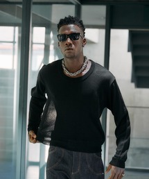 ANDER HUNK（アンダーハンク）の「U-neck Sier LS top / Uネックシアーロングスリーブトップス（Tシャツ/カットソー）」