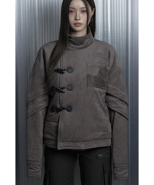 ETRE AU SOMMET(エトレオソメ)の「Suede Volume Over Bomber Jacket (Brown)(ブルゾン・レディース・その他・FREE)」の1枚目の写真
