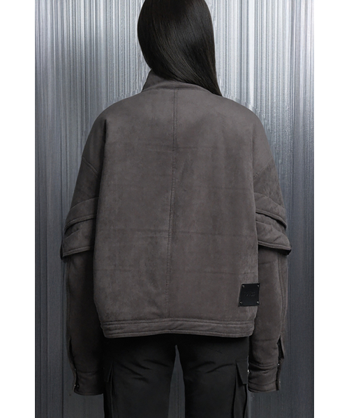 ETRE AU SOMMET(エトレオソメ)の「Suede Volume Over Bomber Jacket (Brown)(ブルゾン・レディース・その他・FREE)」の2枚目の写真