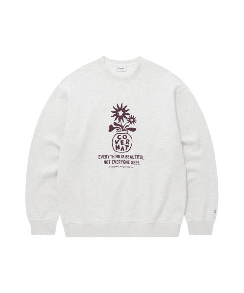 COVERNAT(カバーナット)の「フラワーグラフィックスウェットヘッダーグレー(スウェット・レディース・その他・SMALL/MEDIUM/LARGE/X-LARGE)」の1枚目の写真