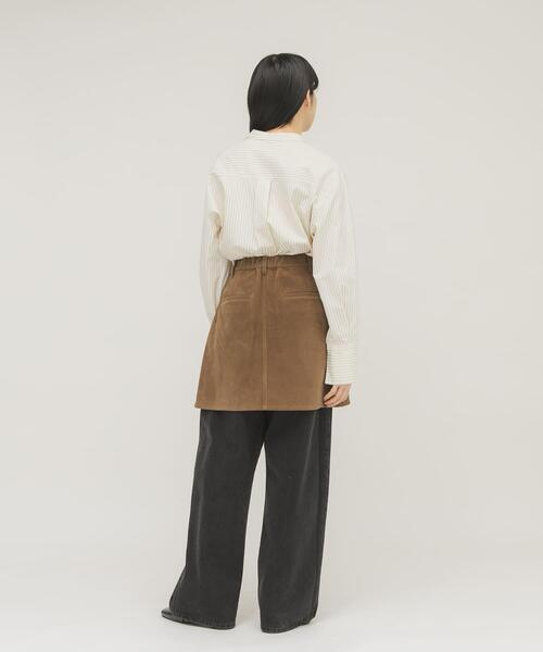 KBF(ケイビーエフ)の「2WAYラップミニスカート(スカート・レディース・ブラウン/キャメル・ONE)」の12枚目の写真