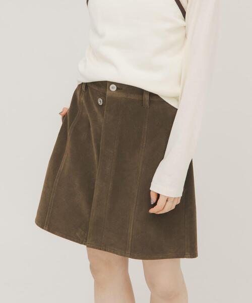 KBF(ケイビーエフ)の「2WAYラップミニスカート(スカート・レディース・ブラウン/キャメル・ONE)」の15枚目の写真