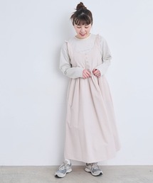 l'atelier du savon | ぽつぽつしたミニチェック ジャンパースカート(ワンピース)