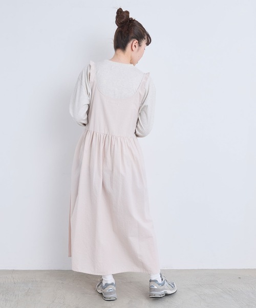 l'atelier du savon（アトリエドサボン）の「ぽつぽつしたミニチェック　ジャンパースカート（ワンピース・レディース・ブラック/ブルー/ピンク・FREE）」の8枚目の写真